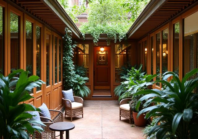 A charming courtyard at the Terrace Boutique Paddington.